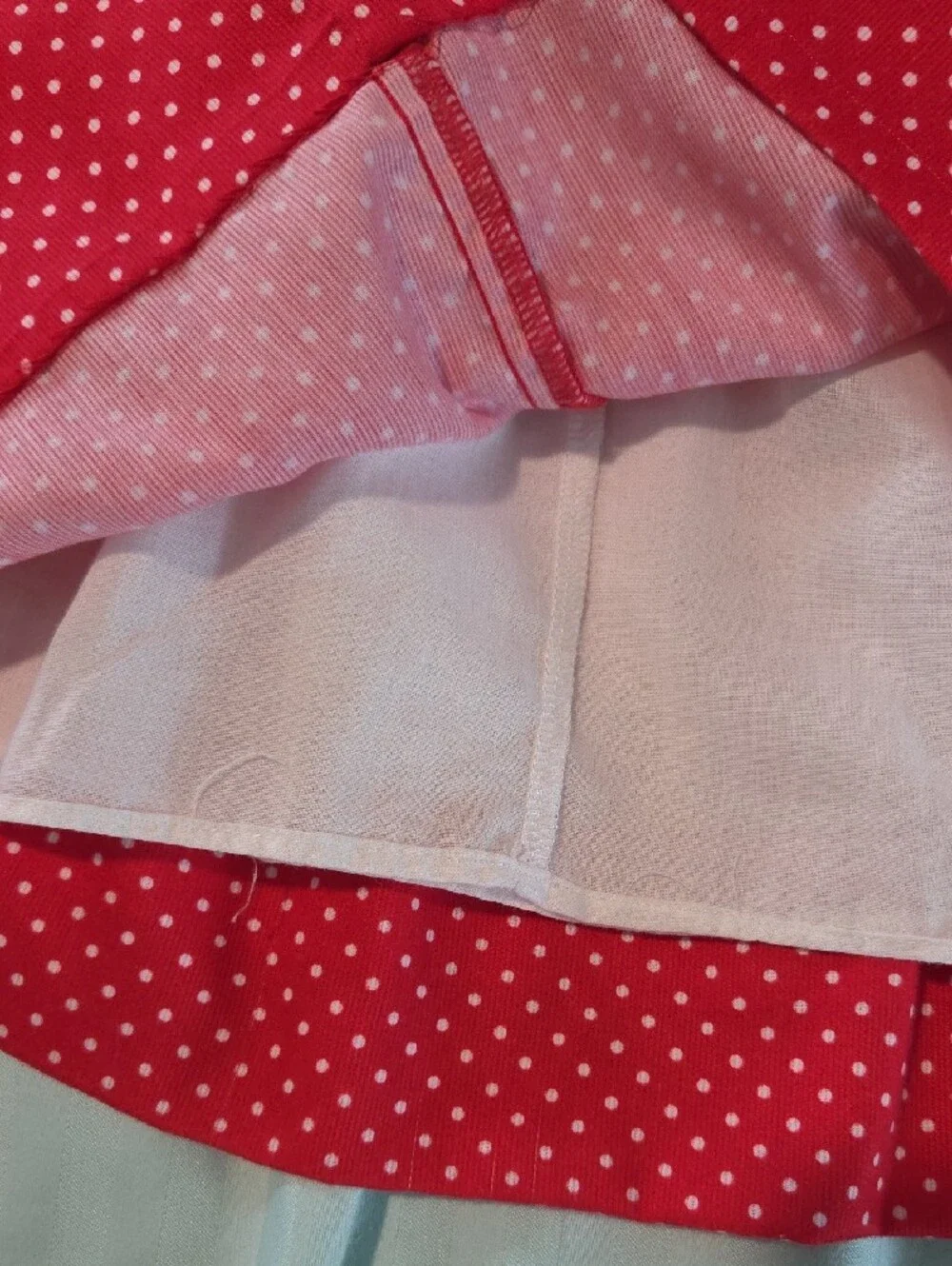 Smockingbird Kids Red Polka Dot Smocked Dress with Flag Motif